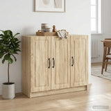 Vidaxl dressoir sonoma eiken 89 x 34,5 x 77 cm bewerkt hout