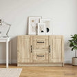 Vidaxl dressoir sonoma eiken 89 x 34,5 x 57 cm bewerkt hout