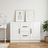 Vidaxl dressoir hoogglans wit 89 x 34,5 x 57 cm bewerkt hout