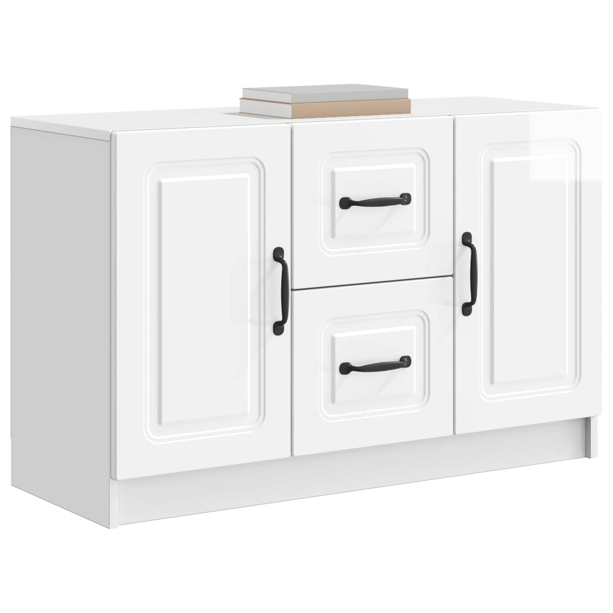 Vidaxl dressoir hoogglans wit 89 x 34,5 x 57 cm bewerkt hout