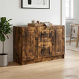 Vidaxl dressoir gerookt eiken 89 x 34,5 x 57 cm bewerkt hout