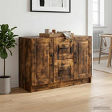 Vidaxl dressoir gerookt eiken 89 x 34,5 x 57 cm bewerkt hout