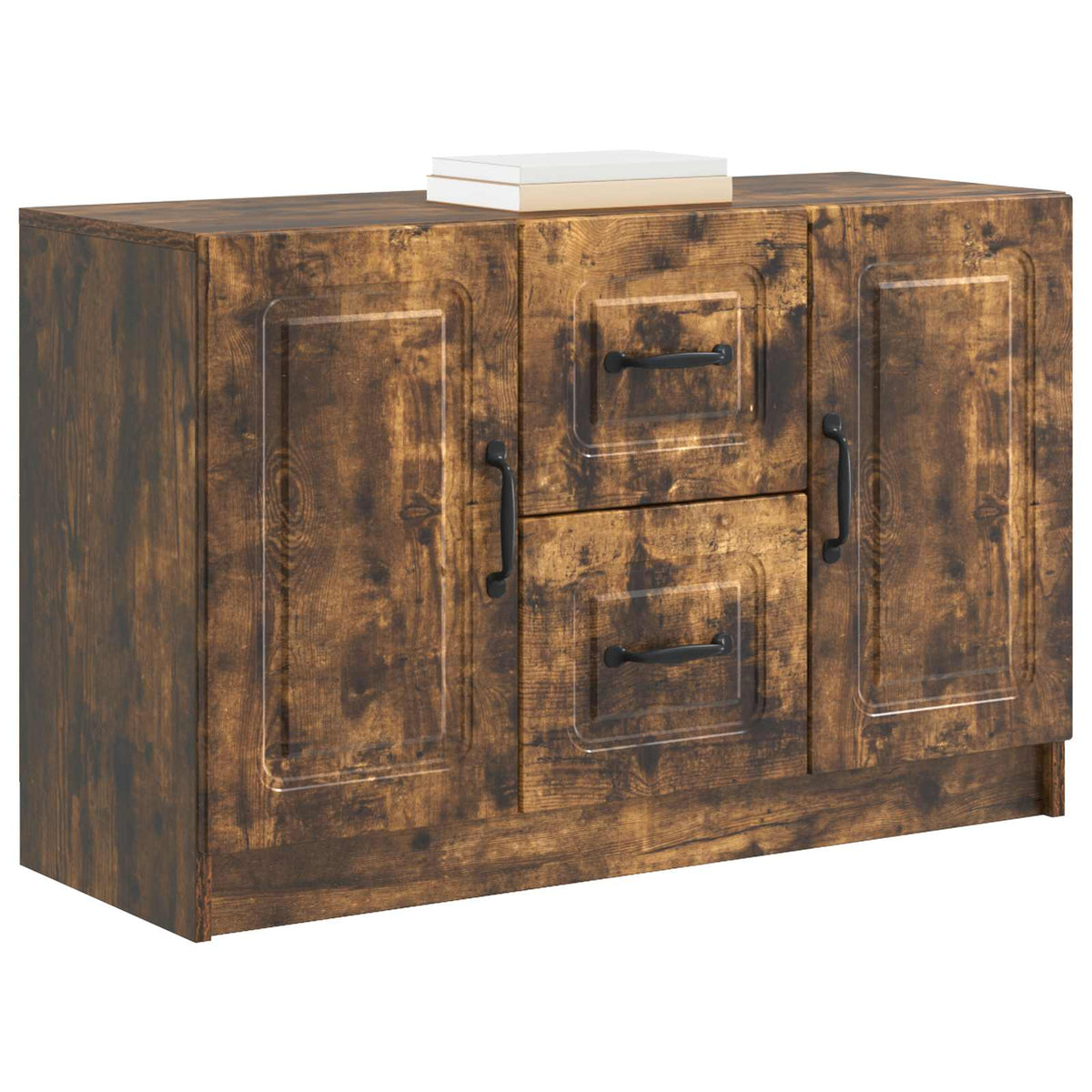 Vidaxl dressoir gerookt eiken 89 x 34,5 x 57 cm bewerkt hout