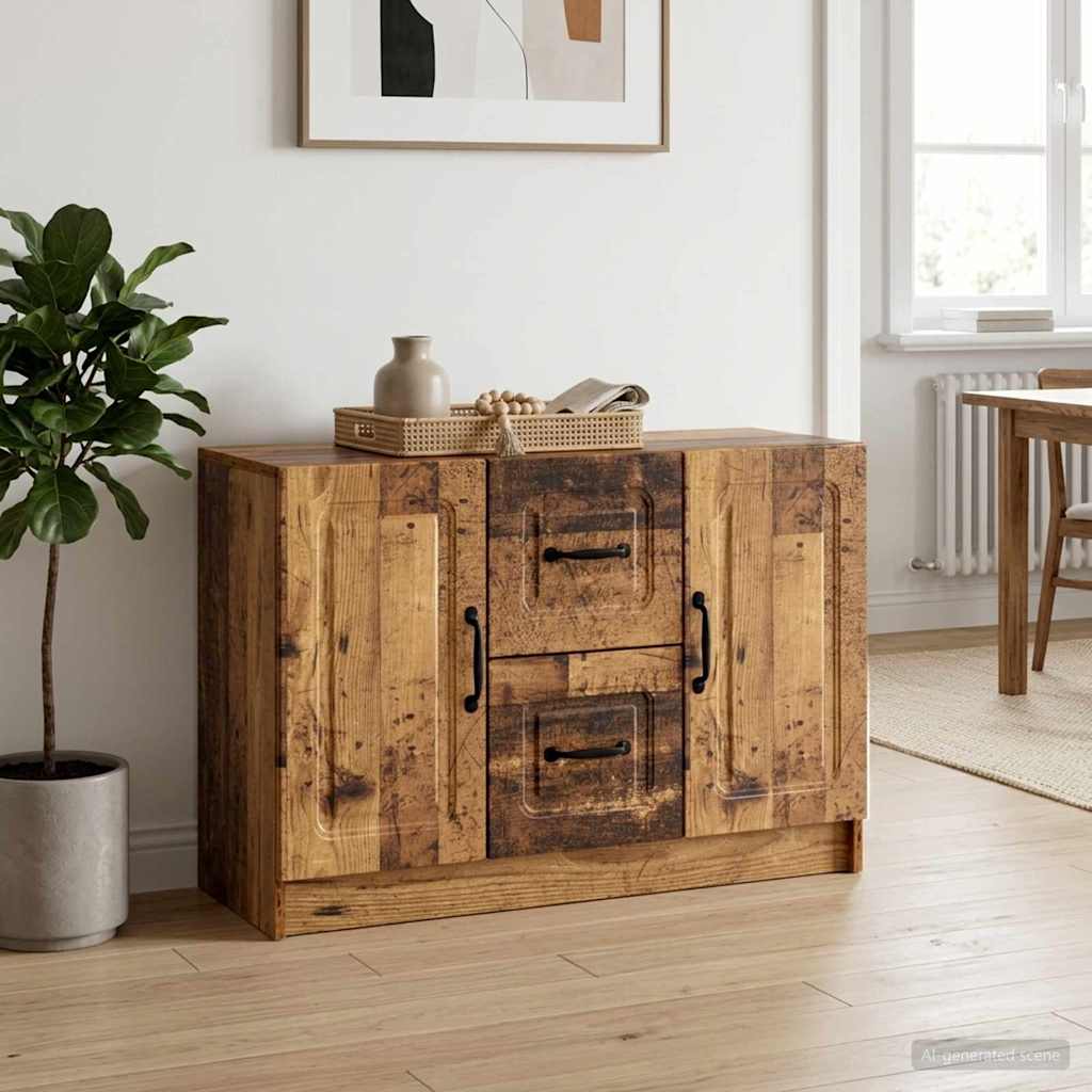 Vidaxl dressoir oud hout 89 x 34,5 x 57 cm bewerkt hout