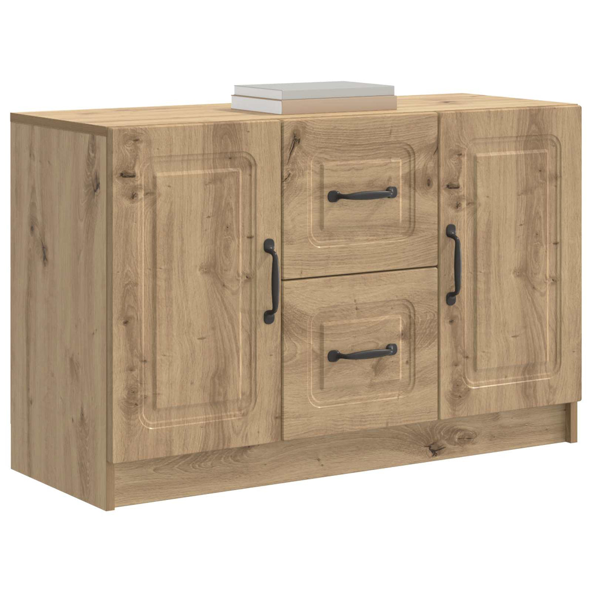 Vidaxl dressoir artisanaal eiken 89 x 34,5 x 57 cm bewerkt hout