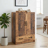 Vidaxl dressoir met lade oud hout 66 x 34,5 x 92 cm bewerkt hout
