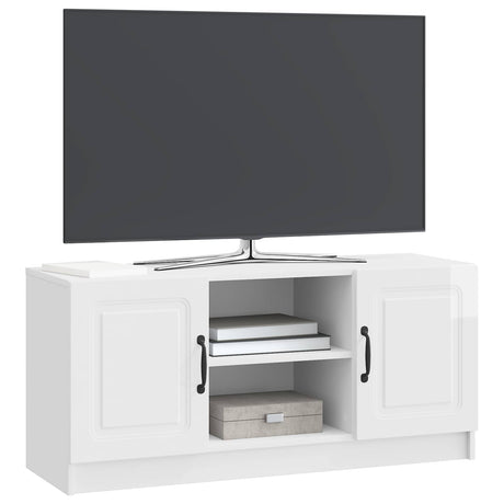 Vidaxl tv-kast hoogglans wit 102 x 34,5 x 47 cm bewerkt hout