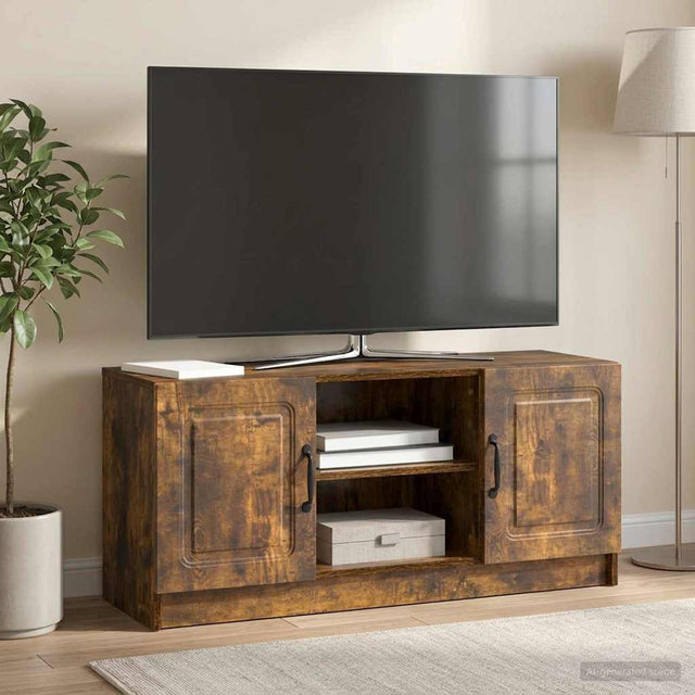 Vidaxl tv-kast gerookt eiken 102 x 34,5 x 47 cm bewerkt hout