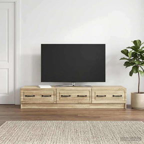 Vidaxl tv-kast 147 x 34,5 x 27 cm sonoma eiken bewerkt hout