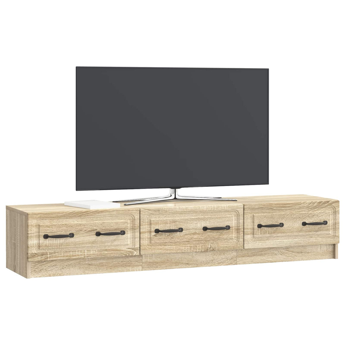Vidaxl tv-kast 147 x 34,5 x 27 cm sonoma eiken bewerkt hout