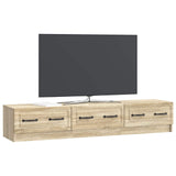 Vidaxl tv-kast 147 x 34,5 x 27 cm sonoma eiken bewerkt hout