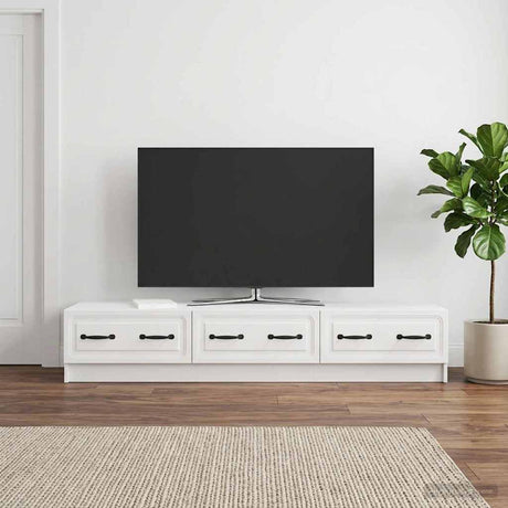 Vidaxl tv-kast 147 x 34,5 x 27 cm hoogglans wit bewerkt hout