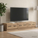 Vidaxl tv-kast 147 x 34,5 x 27 cm artisanaal eiken bewerkt hout