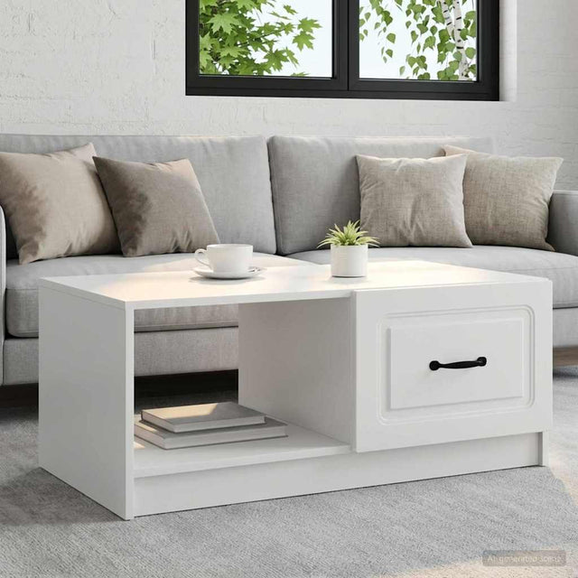 Vidaxl salontafel wit 90 x 50 x 37 cm bewerkt hout