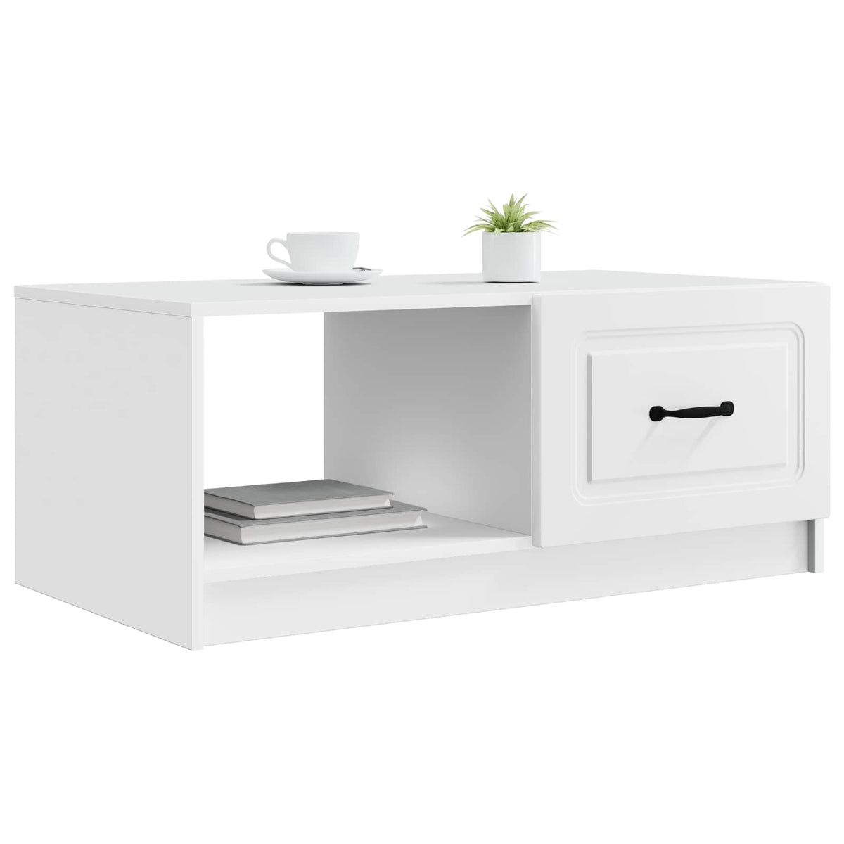Vidaxl salontafel wit 90 x 50 x 37 cm bewerkt hout