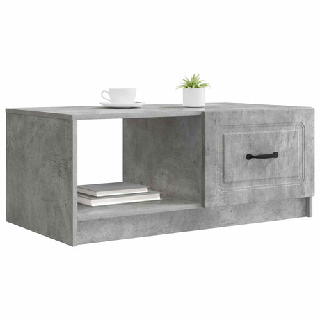 Vidaxl salontafel betongrijs 90 x 50 x 37 cm bewerkt hout