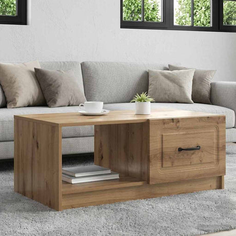 Vidaxl salontafel artisanaal eiken 90 x 50 x 37 cm bewerkt hout