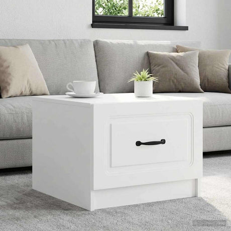 Vidaxl salontafel met lade wit 49 x 50 x 37 cm bewerkt hout