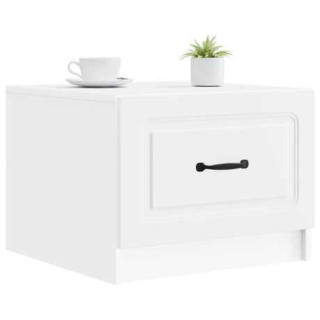 Vidaxl salontafel met lade wit 49 x 50 x 37 cm bewerkt hout