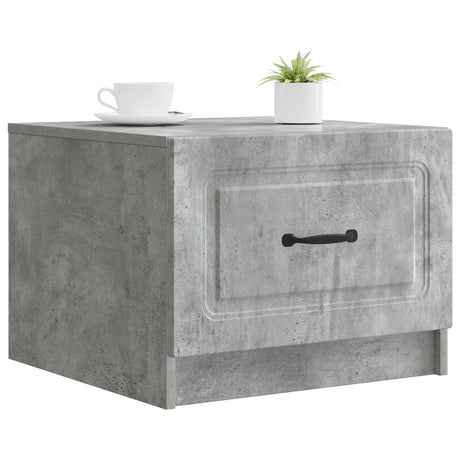 Vidaxl salontafel betongrijs 49 x 50 x 37 cm bewerkt hout