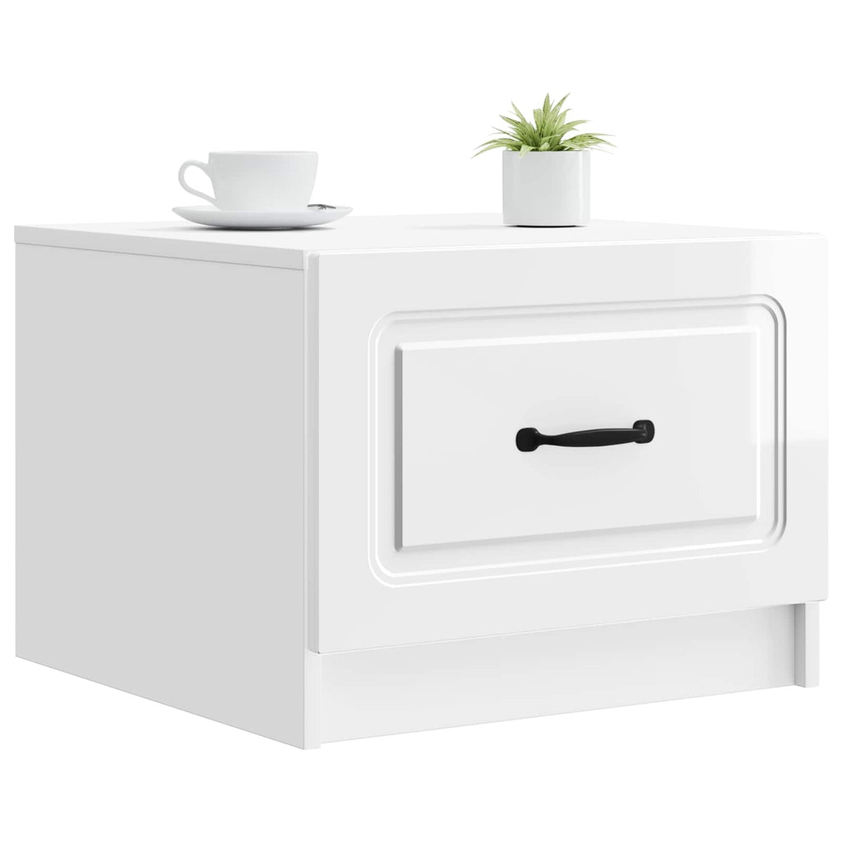 Vidaxl salontafel hoogglans wit 49 x 50 x 37 cm bewerkt hout