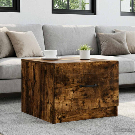Vidaxl salontafel gerookt eiken 49 x 50 x 37 cm bewerkt hout