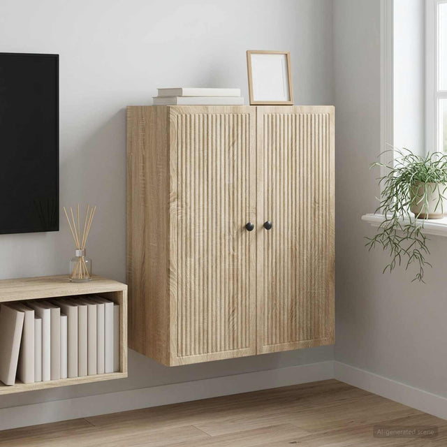 Vidaxl wandkast sonoma eiken 66 x 34,5 x 90 cm bewerkt hout