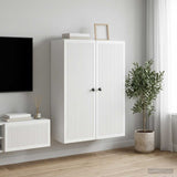 Vidaxl wandkast hoogglans wit 66 x 34,5 x 90 cm bewerkt hout