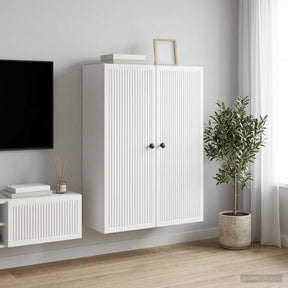 Vidaxl wandkast hoogglans wit 66 x 34,5 x 90 cm bewerkt hout