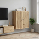 Vidaxl wandkast 59 x 31 x 60 cm bewerkt hout artisanaal eiken