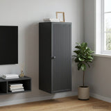 Vidaxl wandkast zwart 33 x 34,5 x 90 cm bewerkt hout
