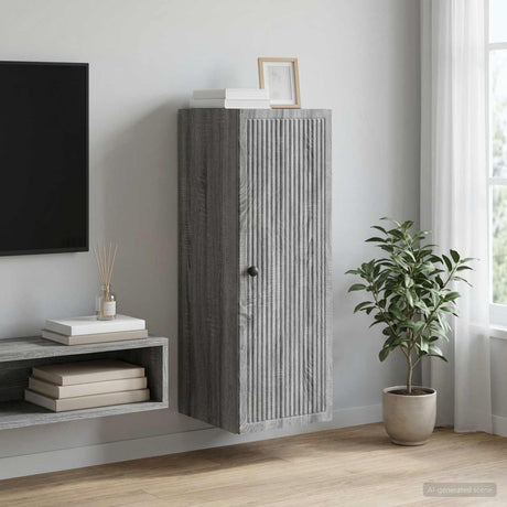 Vidaxl wandkast grijs sonoma 33 x 34,5 x 90 cm bewerkt hout