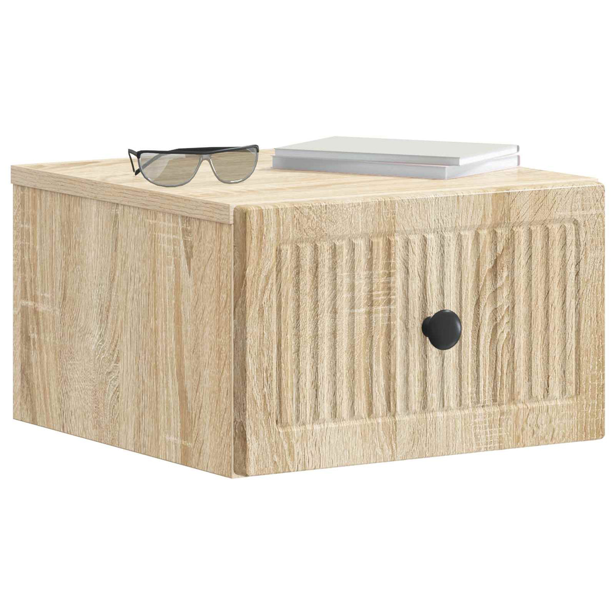 Vidaxl wandbeugel bedkast sonoma eiken 33 x 34,5 x 20 cm bewerkt hout