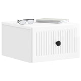 Vidaxl wandbeugel bedkast 2 st hoogglans wit 33 x 34,5 x 20 cm