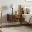 Vidaxl wandbeugel bedkast 2 st gerookt eiken 33 x 34,5 x 20 cm