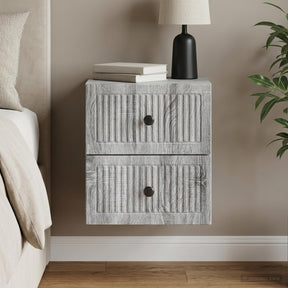 Vidaxl wandbeugel bedkast grijs sonoma 33 x 34,5 x 40 cm bewerkt hout