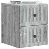Vidaxl wandbeugel bedkast grijs sonoma 33 x 34,5 x 40 cm bewerkt hout