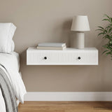 Vidaxl wandmontage zijtafel hoogglans wit 87,5 x 34,5 x 17 cm