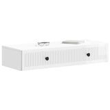 Vidaxl wandmontage zijtafel hoogglans wit 87,5 x 34,5 x 17 cm