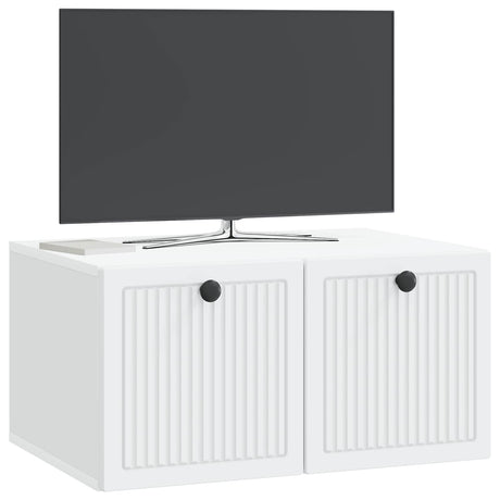 Vidaxl wandbeugel tv-kast wit 59,5 x 41 x 30 cm bewerkt hout
