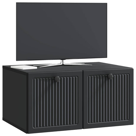 Vidaxl wandbeugel tv-kast zwart 59,5 x 41 x 30 cm bewerkt hout