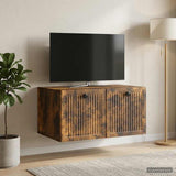 Vidaxl wandbeugel tv-kast gerookt eiken 59,5 x 41 x 30 cm bewerkt hout