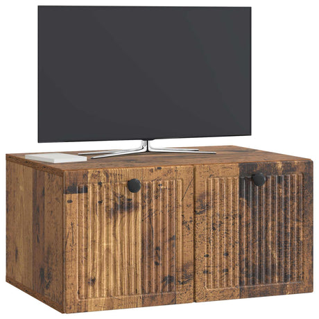 Vidaxl wandbeugel tv-kast oud hout 59,5 x 41 x 30 cm bewerkt hout