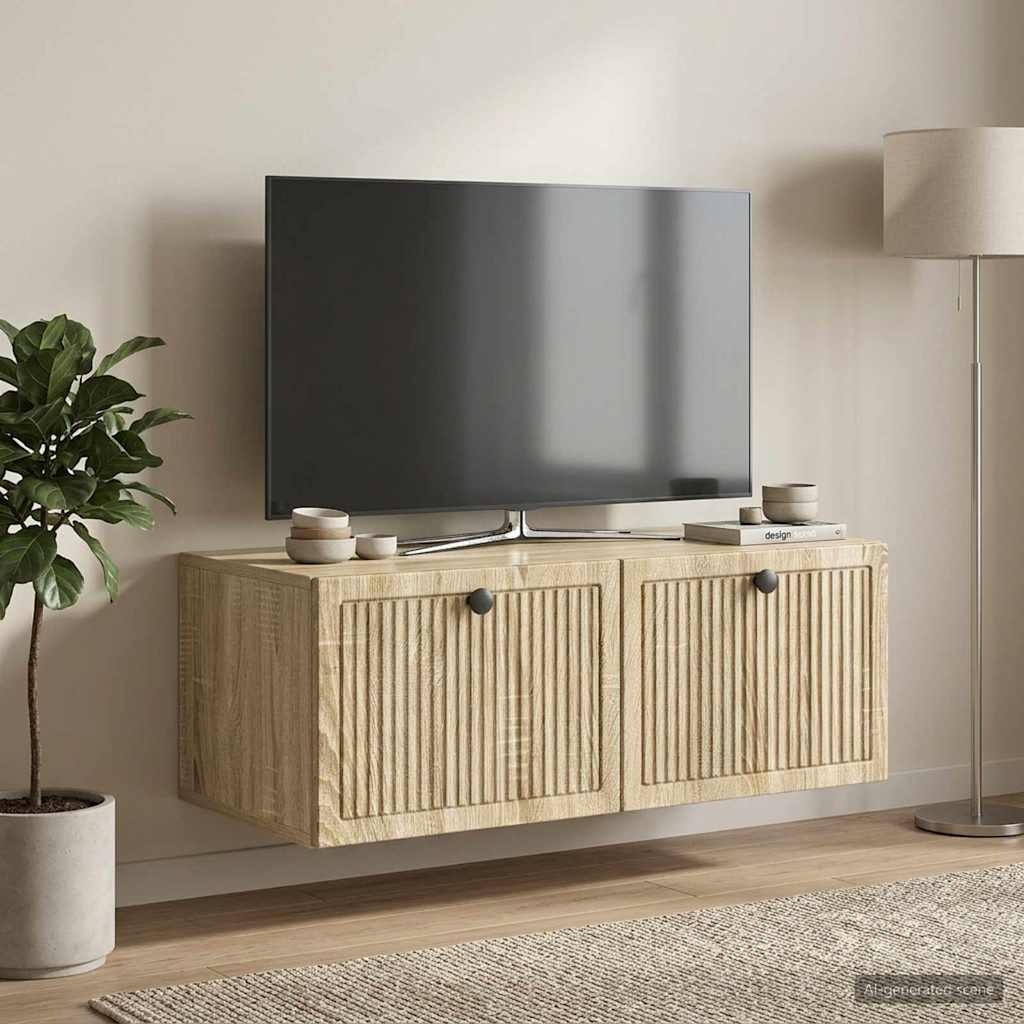 Vidaxl wandbeugel tv-kast sonoma eiken 78,5 x 41 x 30 cm bewerkt hout