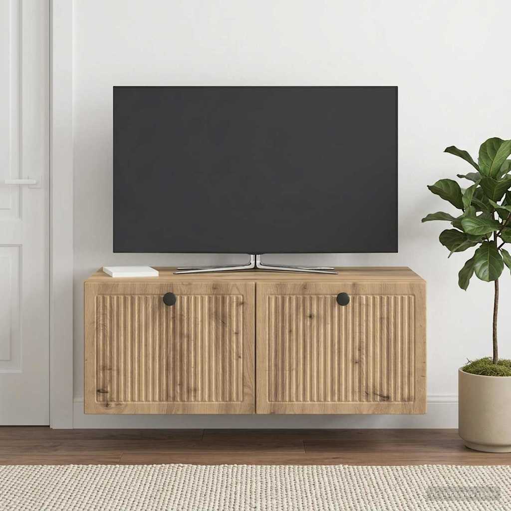 Vidaxl wandbeugel tv-kast 78,5 x 41 x 30 cm artisanaal eiken