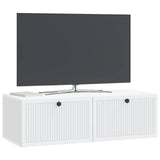 Vidaxl wandbeugel tv-kast wit 98 x 41 x 30 cm bewerkt hout