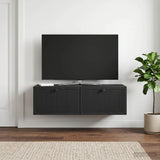 Vidaxl wandbeugel tv-kast zwart 98 x 41 x 30 cm bewerkt hout