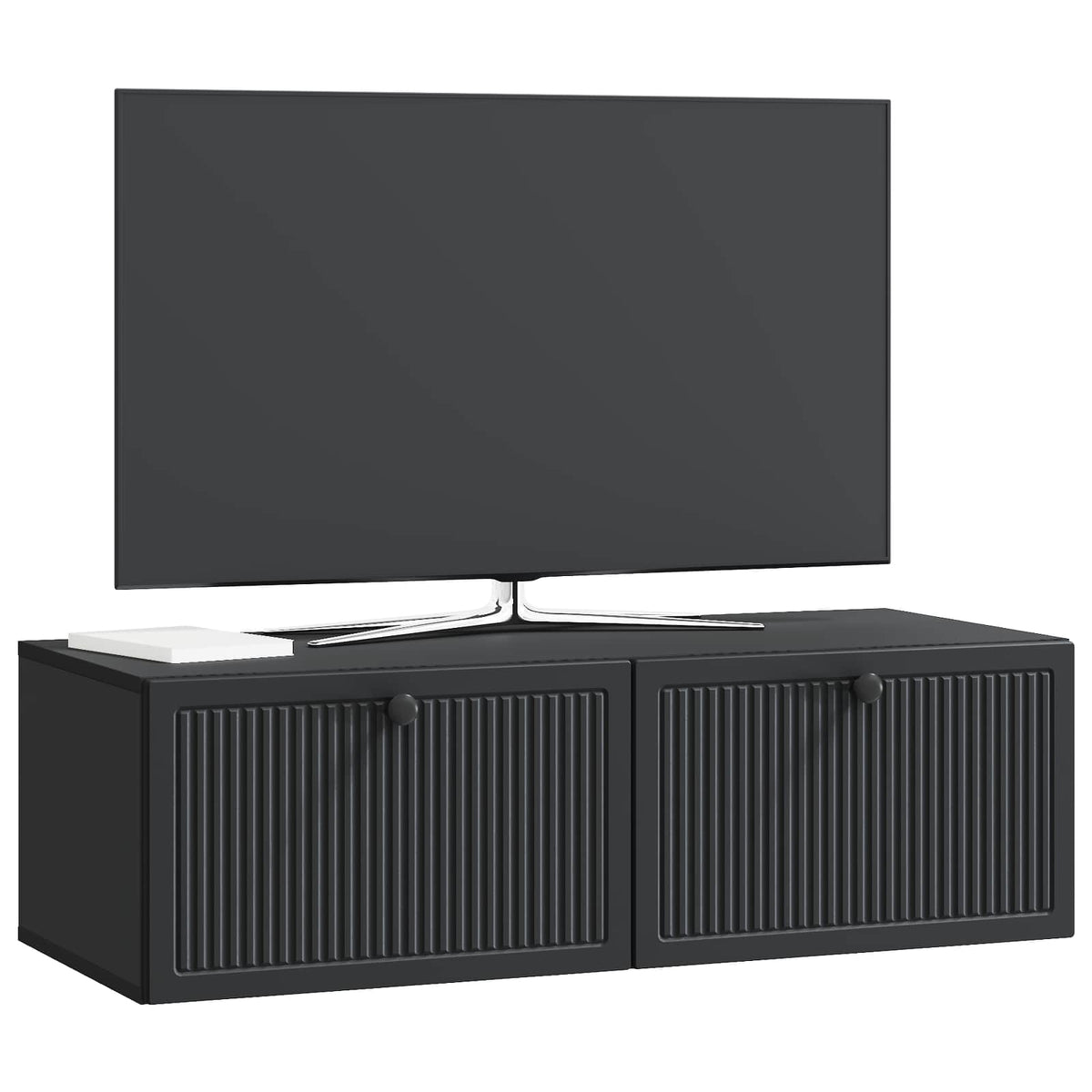 Vidaxl wandbeugel tv-kast zwart 98 x 41 x 30 cm bewerkt hout
