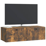 Vidaxl wandbeugel tv-kast gerookt eiken 98 x 41 x 30 cm bewerkt hout