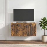Vidaxl wandbeugel tv-kast gerookt eiken 59,5 x 31 x 30 cm bewerkt hout